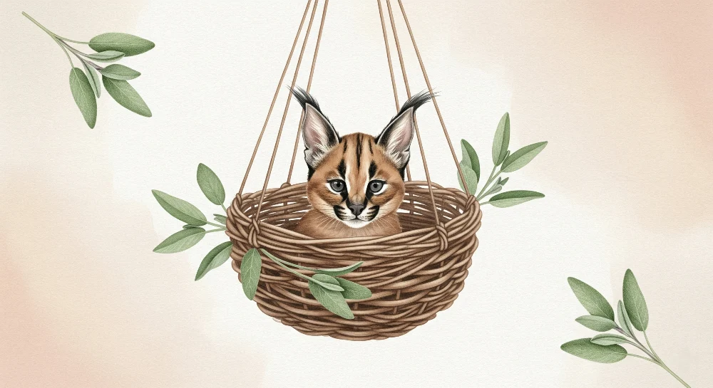 Papel de parede quarto bebê | Коте в окачена кошара
