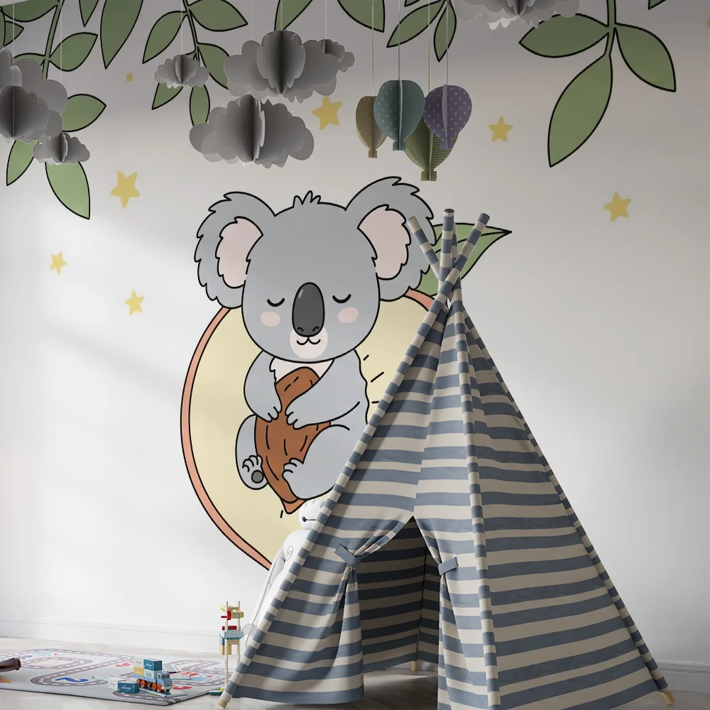 Papel de parede quarto bebê | Спяща кояла върху плод