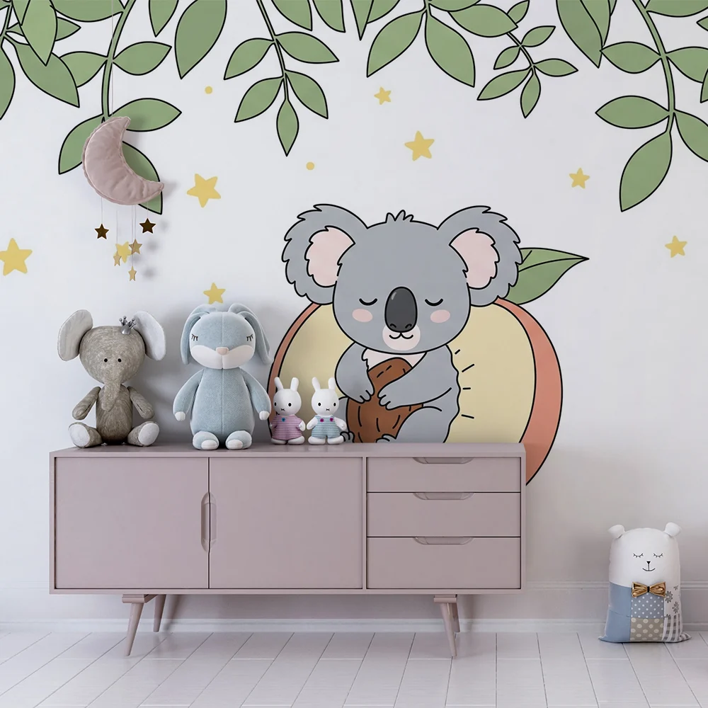 Papel de parede quarto bebê | Спяща кояла върху плод