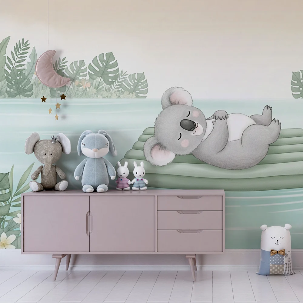 Papel de parede quarto bebê | Спокоен коала на плувачка