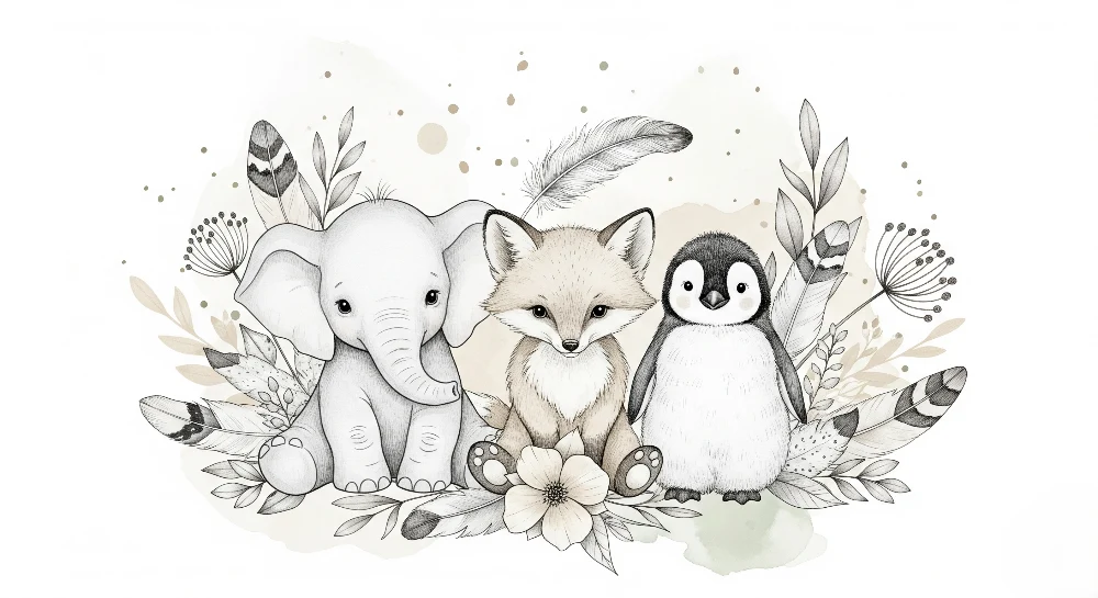 Papel de parede quarto bebê | Чаровни животни и нежна природа