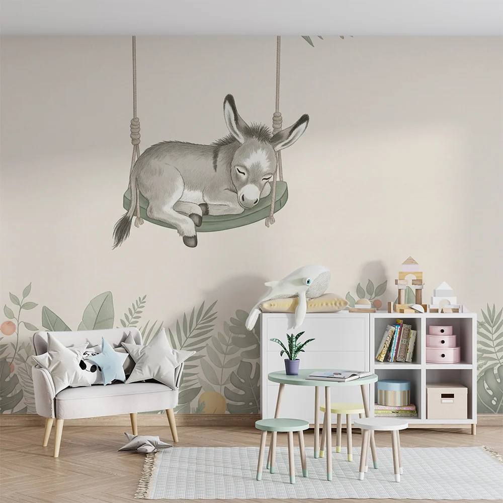 Papel de parede quarto bebê | Мирно магаре на люлка