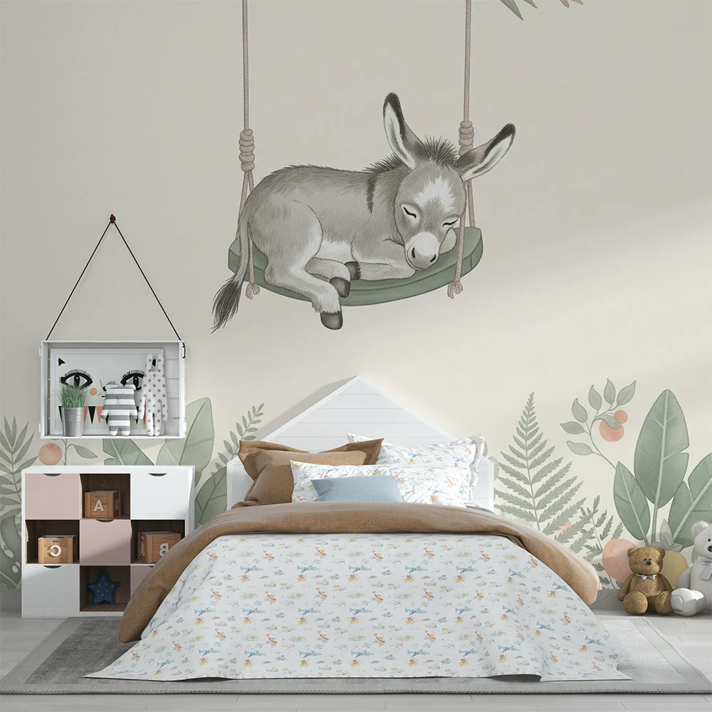 Papel de parede quarto bebê | Мирно магаре на люлка