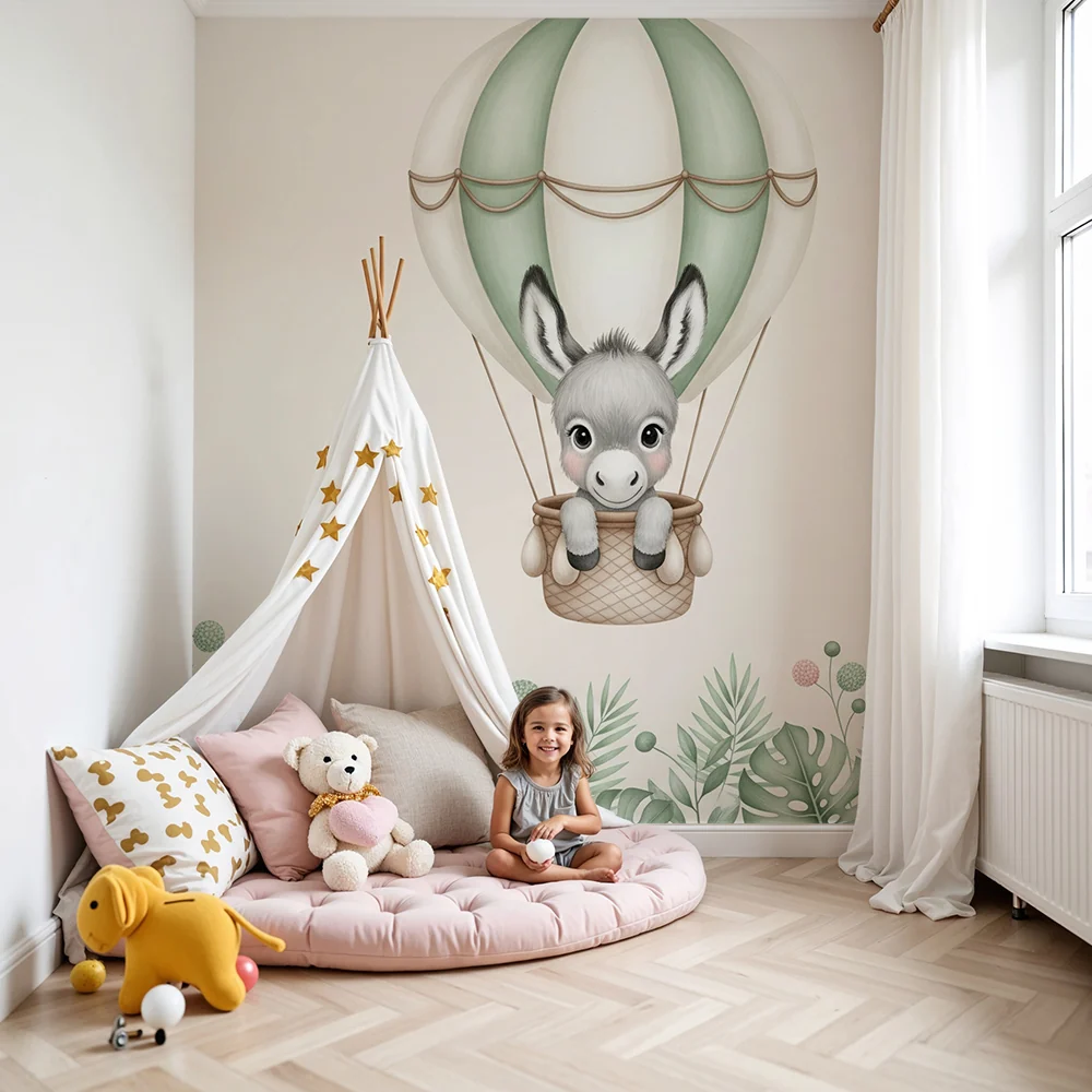 Papel de parede quarto bebê | Магаре в балон от латекс