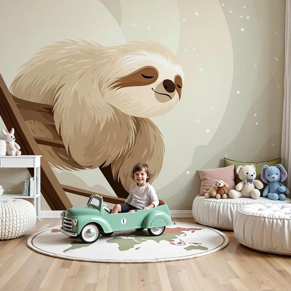 Papel de parede quarto bebê | Ленив и спокоен успокояващ пейзаж