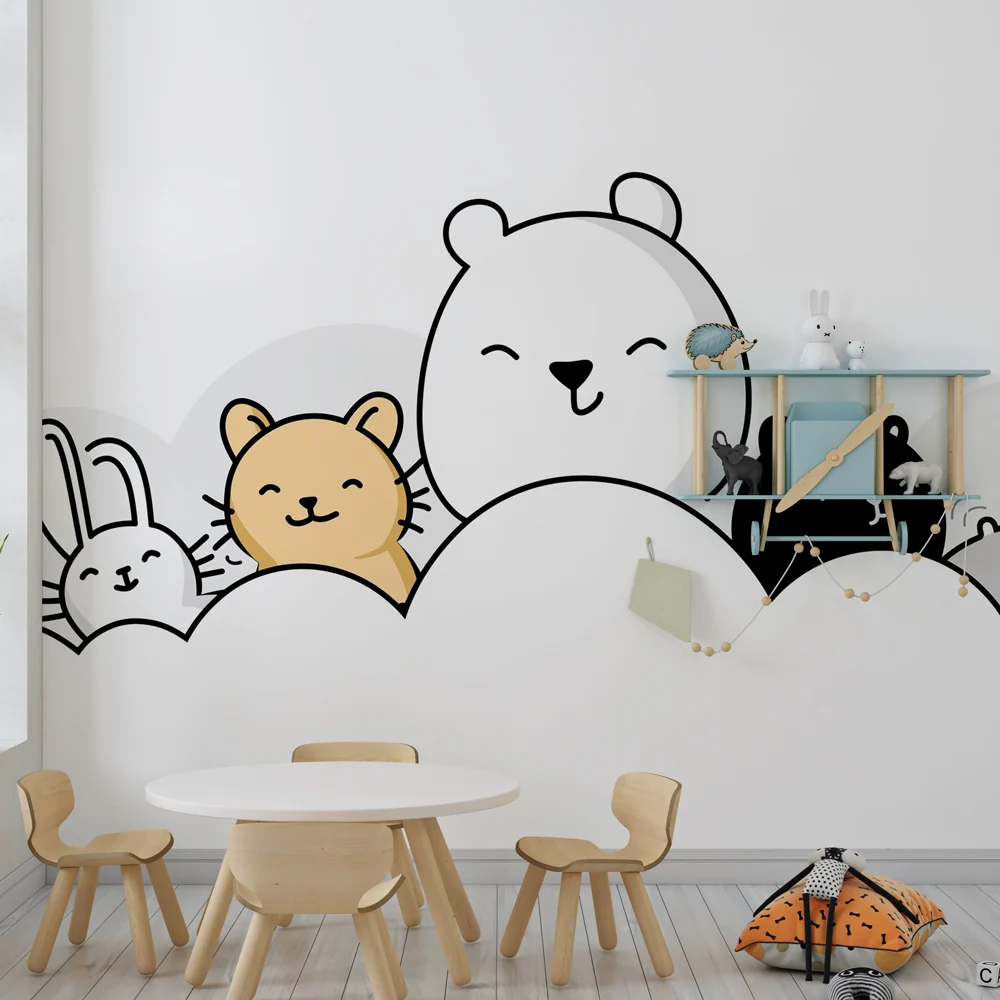 Papel de parede quarto bebê | Животни в облаците