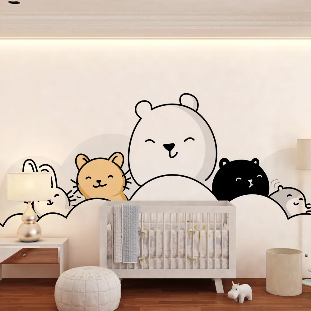 Papel de parede quarto bebê | Животни в облаците