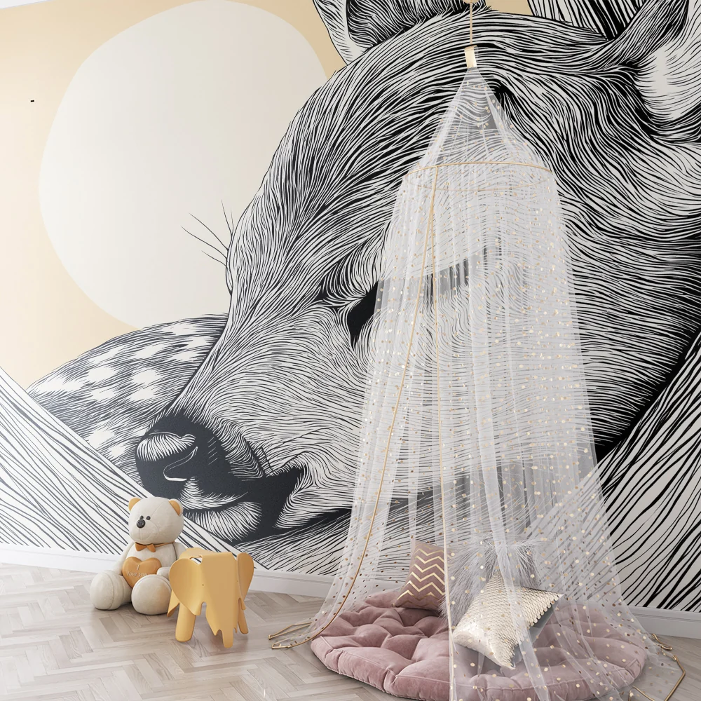 Papel de parede quarto bebê | Спяща лисичка в природата