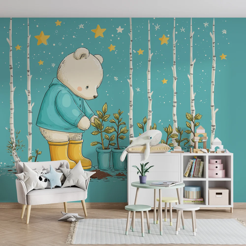 Papel de parede quarto bebê | Ние засаждаме растения под звездите
