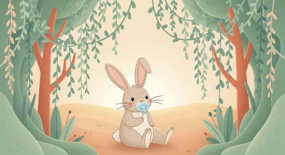 Papel de parede quarto bebê | Coelho bonito na natureza