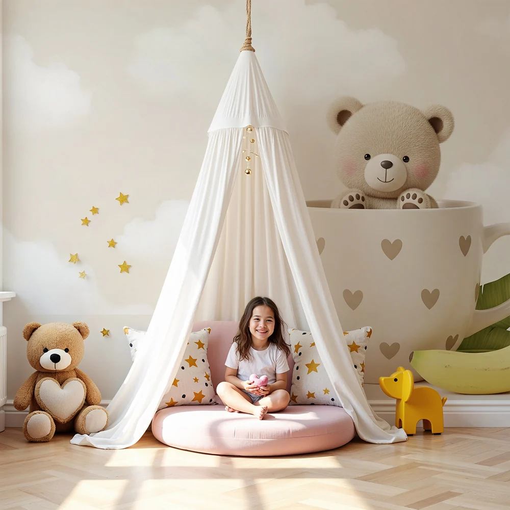 Papel de parede quarto bebê | Fofo ursinho em uma xícara
