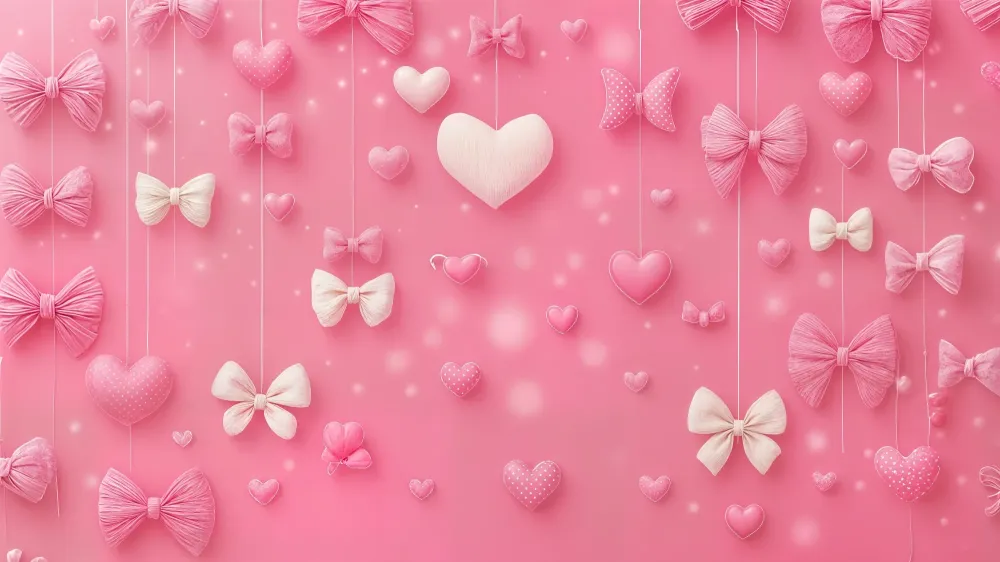 Papier peint romantique | Розови възли и сърца