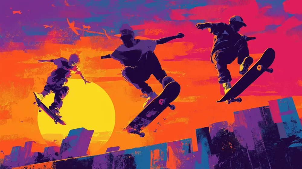 Papier peint skateboard | Градска енергия и креативност