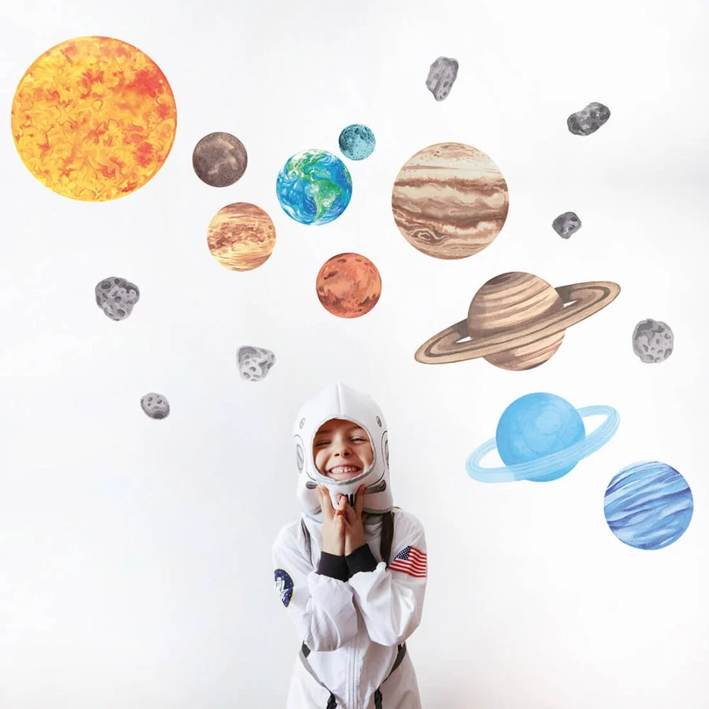 PASTELOVELOVE стикери за стена за деца Planet L