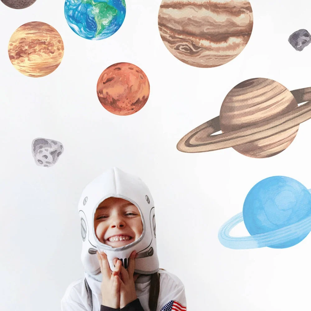 PASTELOVELOVE стикери за стена за деца Planet L