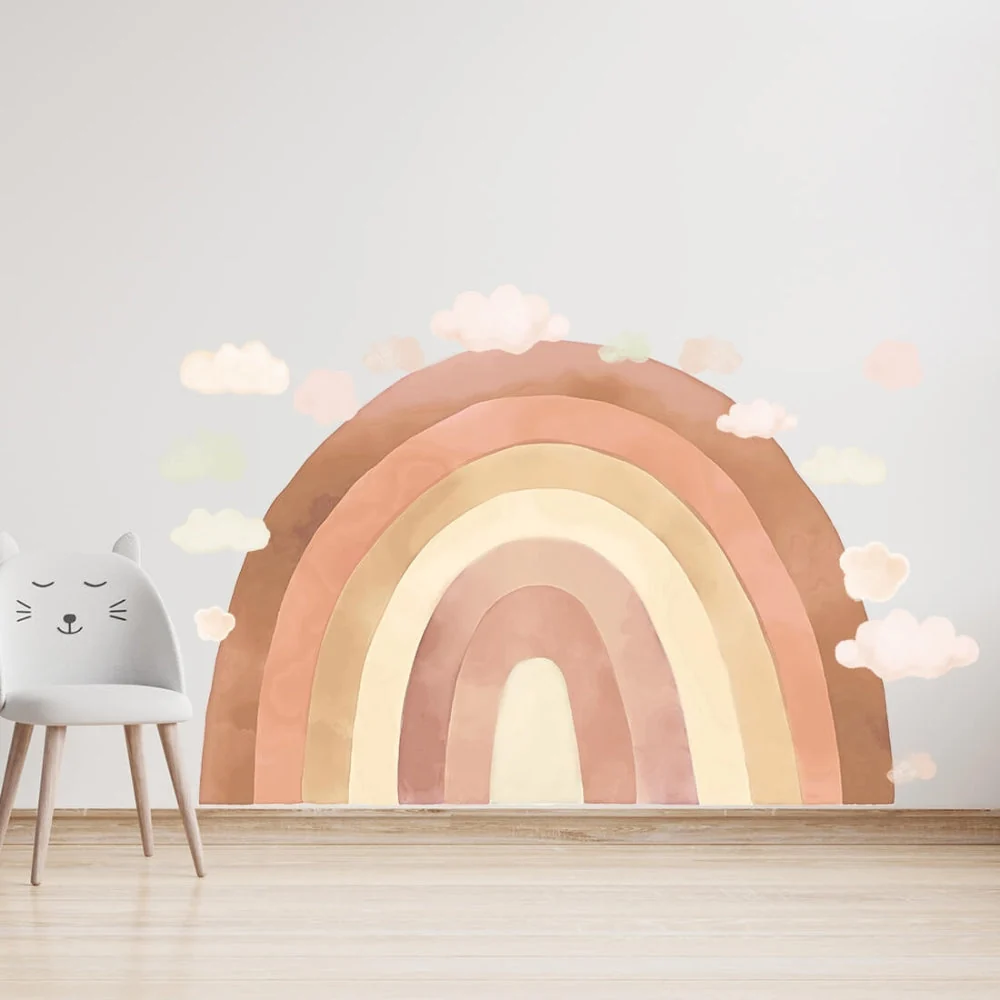 PASTELOVELOVE стикери за стена за деца rainbow beige