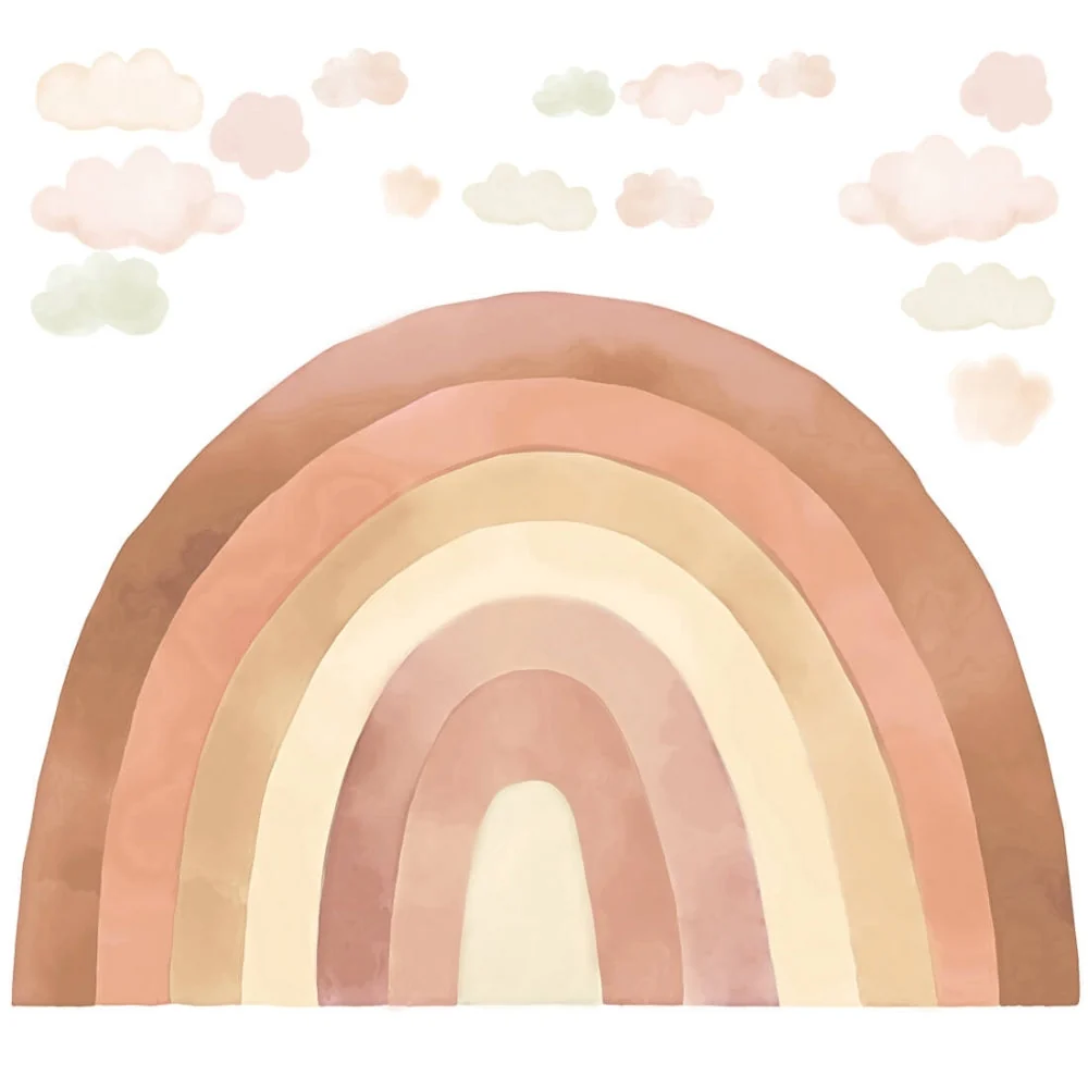 PASTELOVELOVE стикери за стена за деца rainbow beige