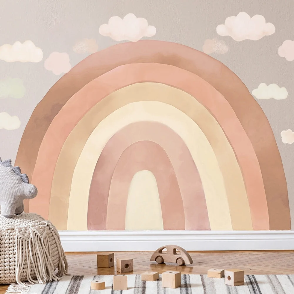PASTELOVELOVE стикери за стена за деца rainbow beige