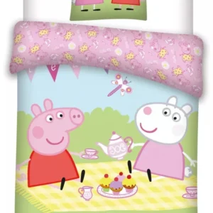 Детски спален комплект Peppa Pig, 2 части, Двулицев плик 100х140 см, Калъфка за възглавница 40х45 см