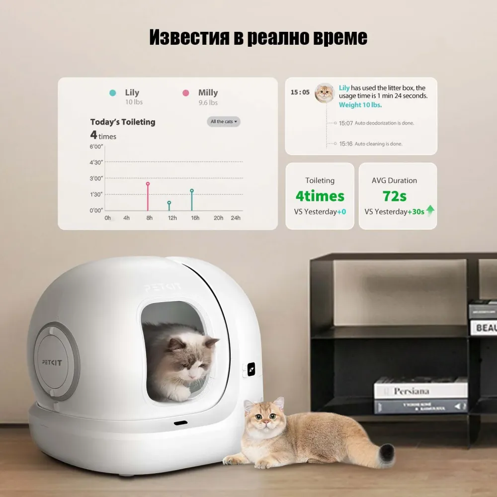 Самопочистваща се тоалетна за котки Petkit Pura Max 2