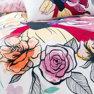 Детски спален комплект «Princess Rose» с пике, 3 части, памук, ранфорс, чаршаф с ластик