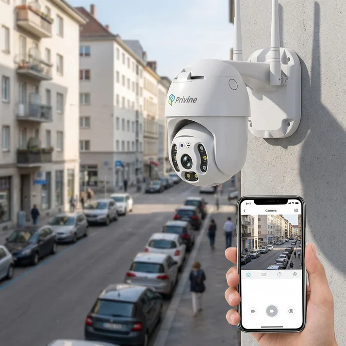 3бр. IP въртяща безжична камера Privine 5MPX- 4+4LED + 3бр. SD карта 64gb iCsee