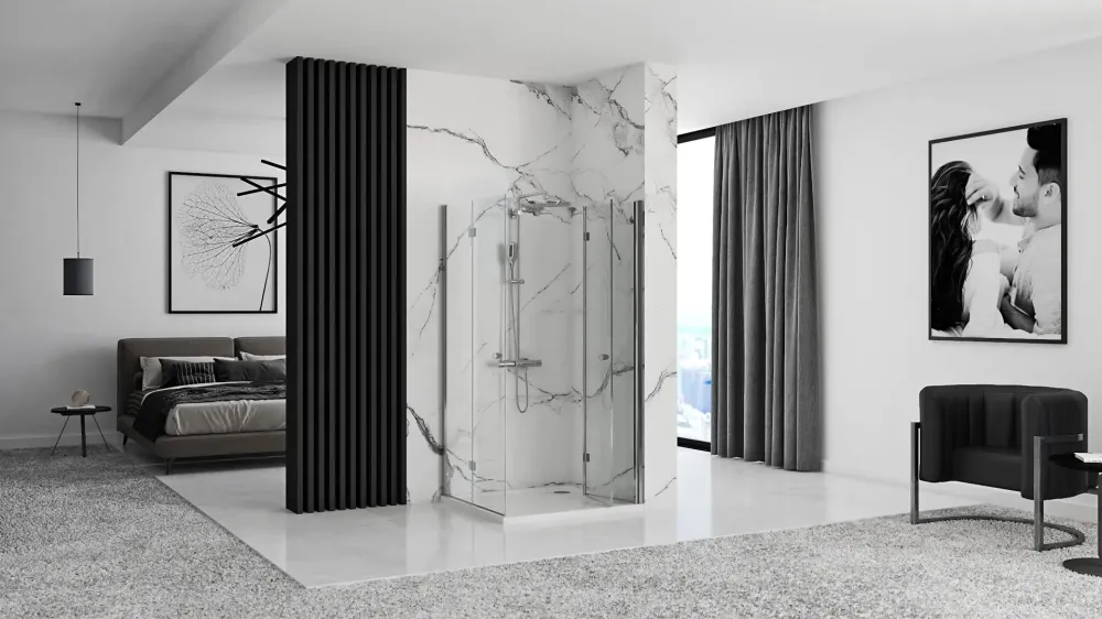 Rea Fold N2 Chrome 70х70 см. - две сгъваеми врати