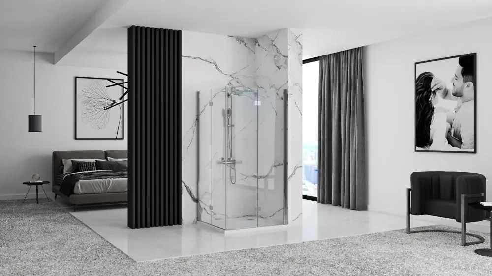 Rea Fold N2 Chrome 80х120 см. - две сгъваеми врати