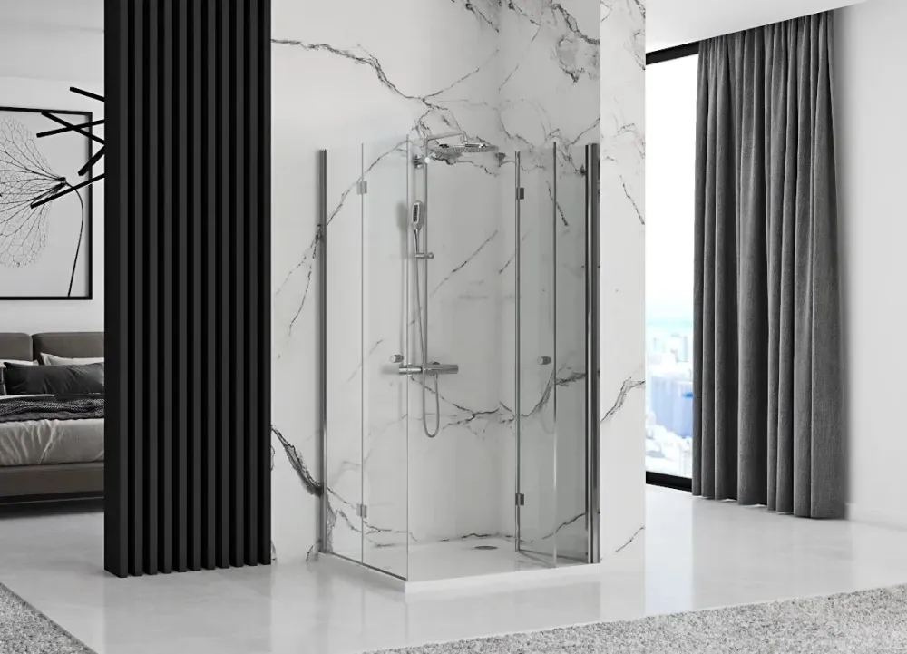 Rea Fold N2 Chrome 80х80 см. - две сгъваеми врати