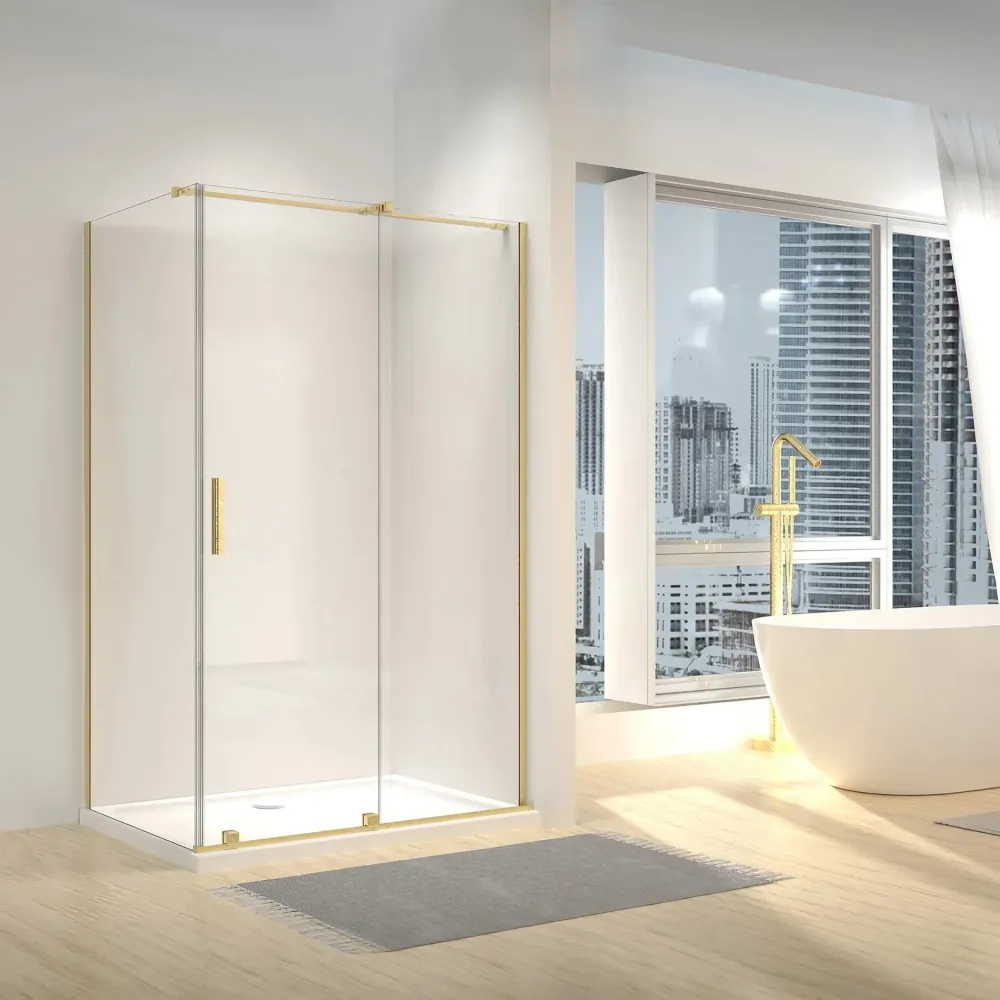 Душ кабина Rea Montana Brushed Gold 90x120