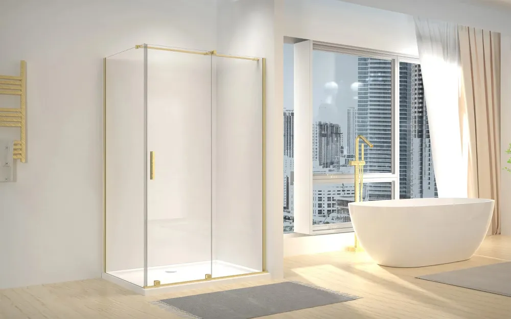Душ кабина Rea Montana Brushed Gold 90x120