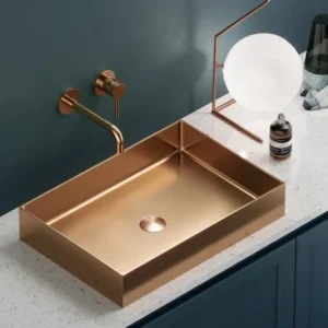 Неръждаема мивка Saturn Rose Gold 55х38 см.