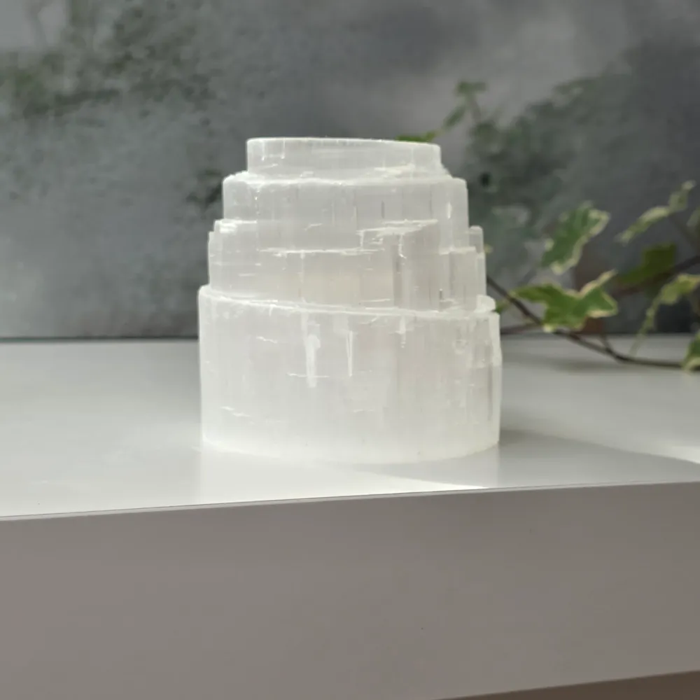 Свещник Selenite Tower 8см