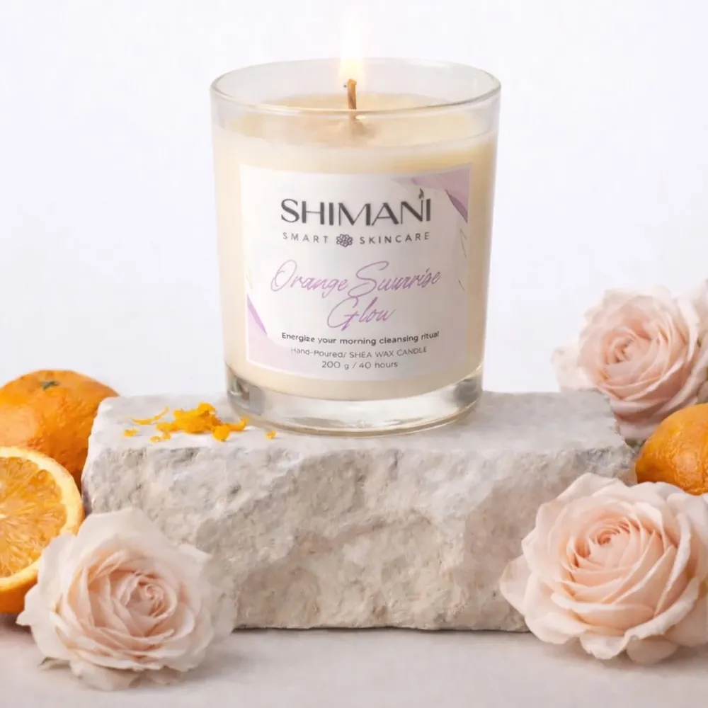 Луксозна ароматна свещ Портокал SHIMANI Orange Sunrise Glow