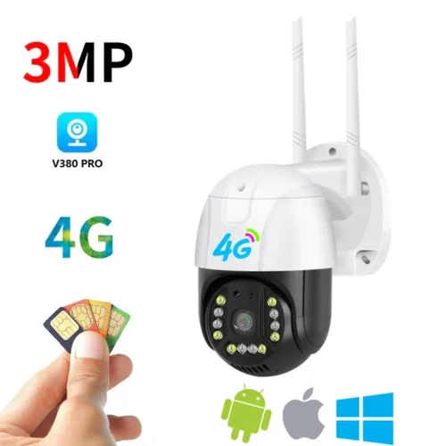 Умна въртяща камера с SIM карта 4G 3MPX