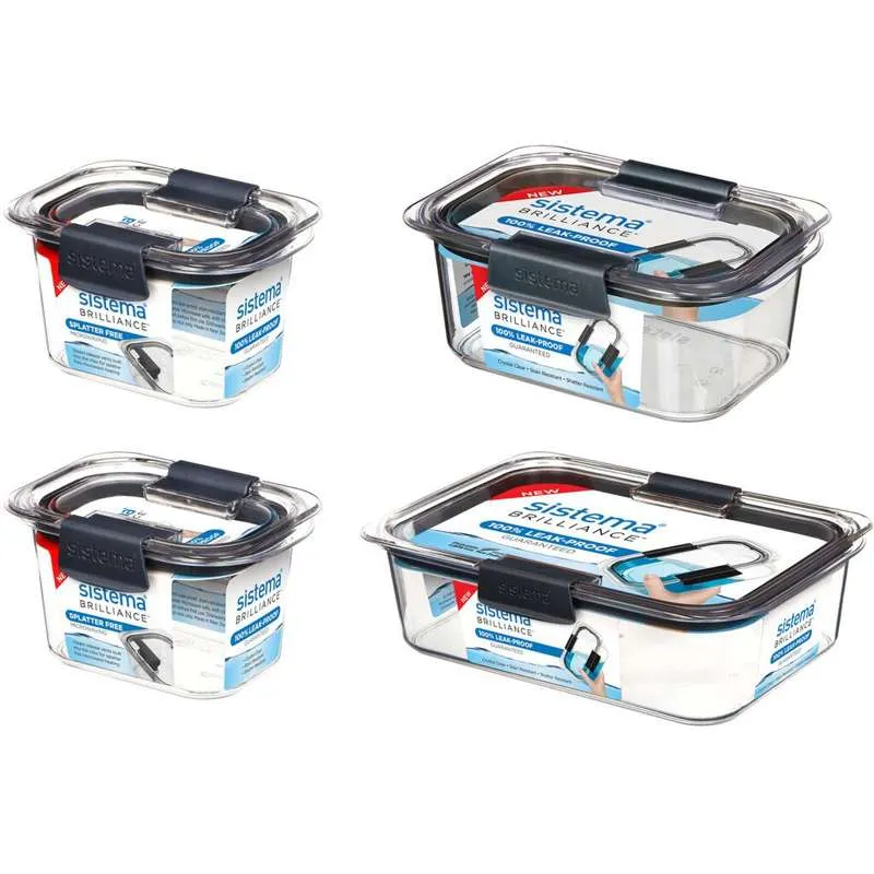 Sistema Съхранение на храна - Brilliance - 4-Pack - Черен