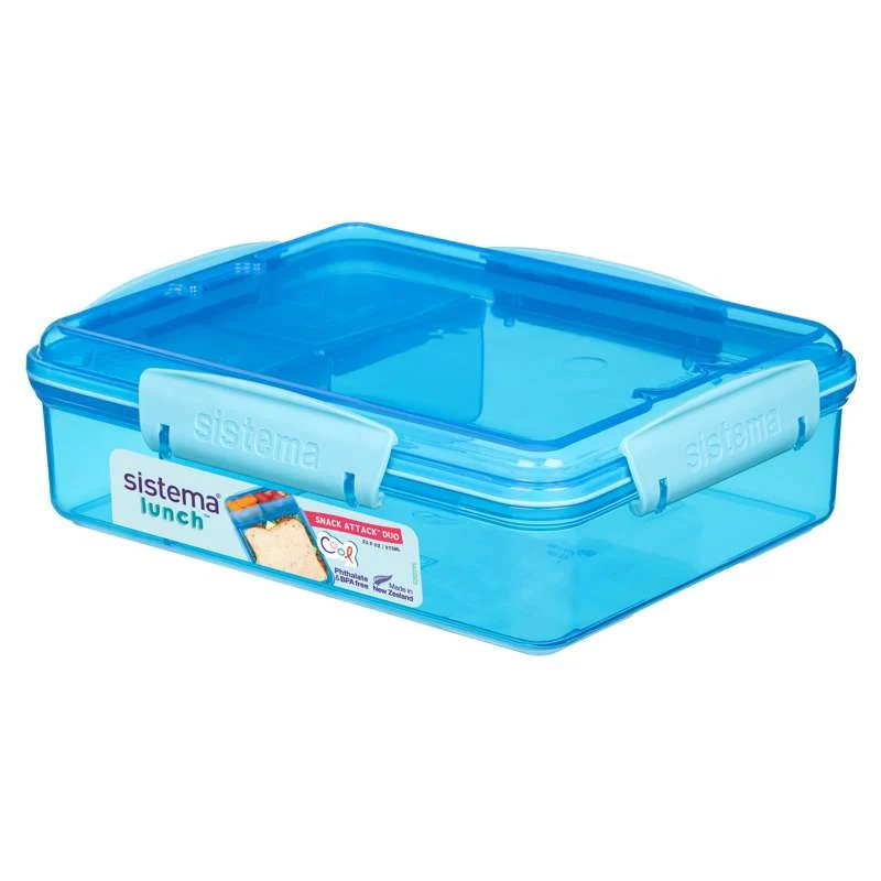 Sistema Кутия за обяд - Snack Attack Duo Lunch - 975ml - Синя