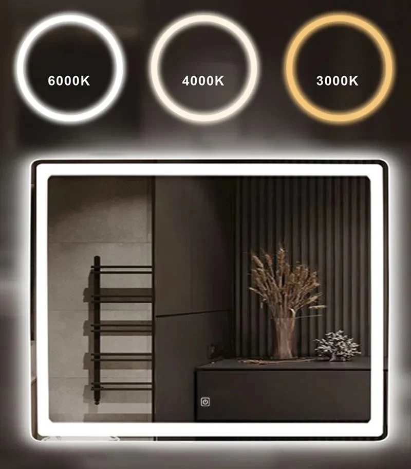 Огледало с осветление SQUARE 80х60 см.