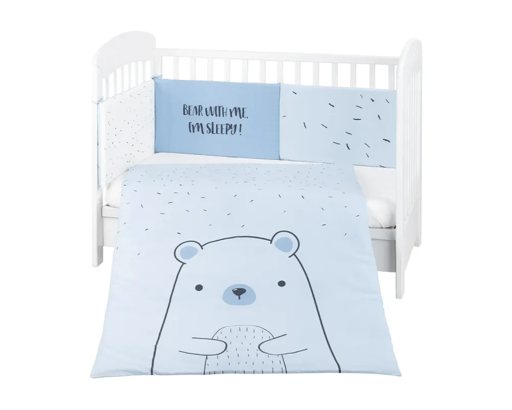 Бебешки спален комплект 2 части EU style 70/140 Bear me Blue