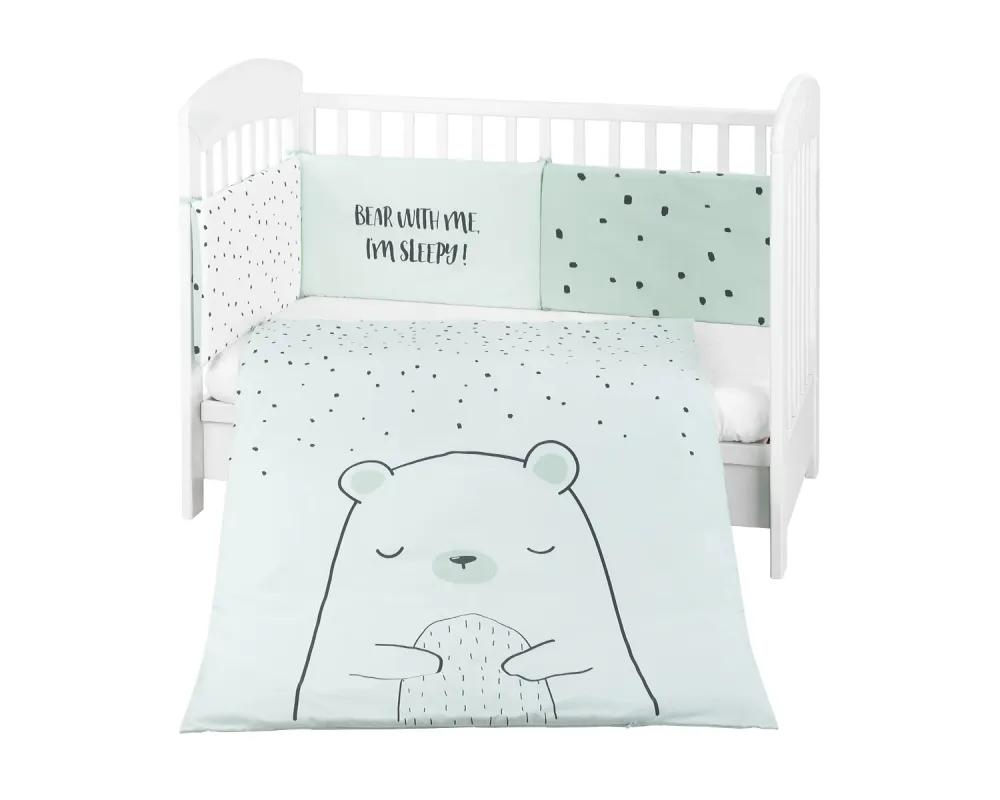 Бебешки спален комплект 2 части EU style 70/140 Bear me Mint