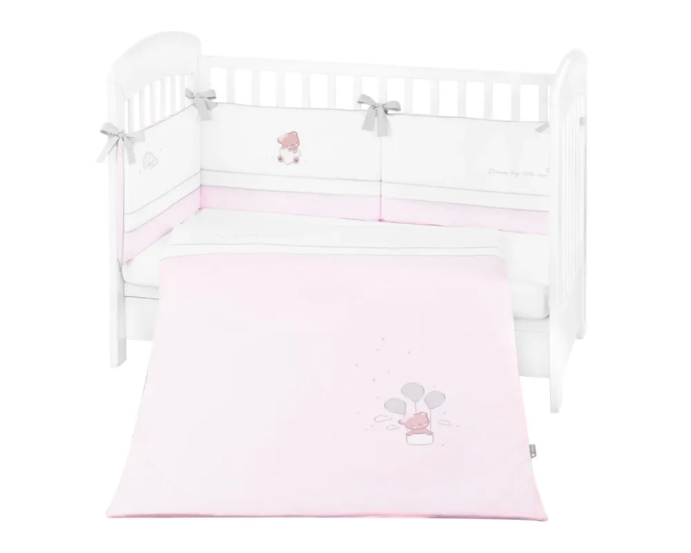 Бебешки спален комплект с бродерия 2 части EU style 70/140 Dream Big Pink