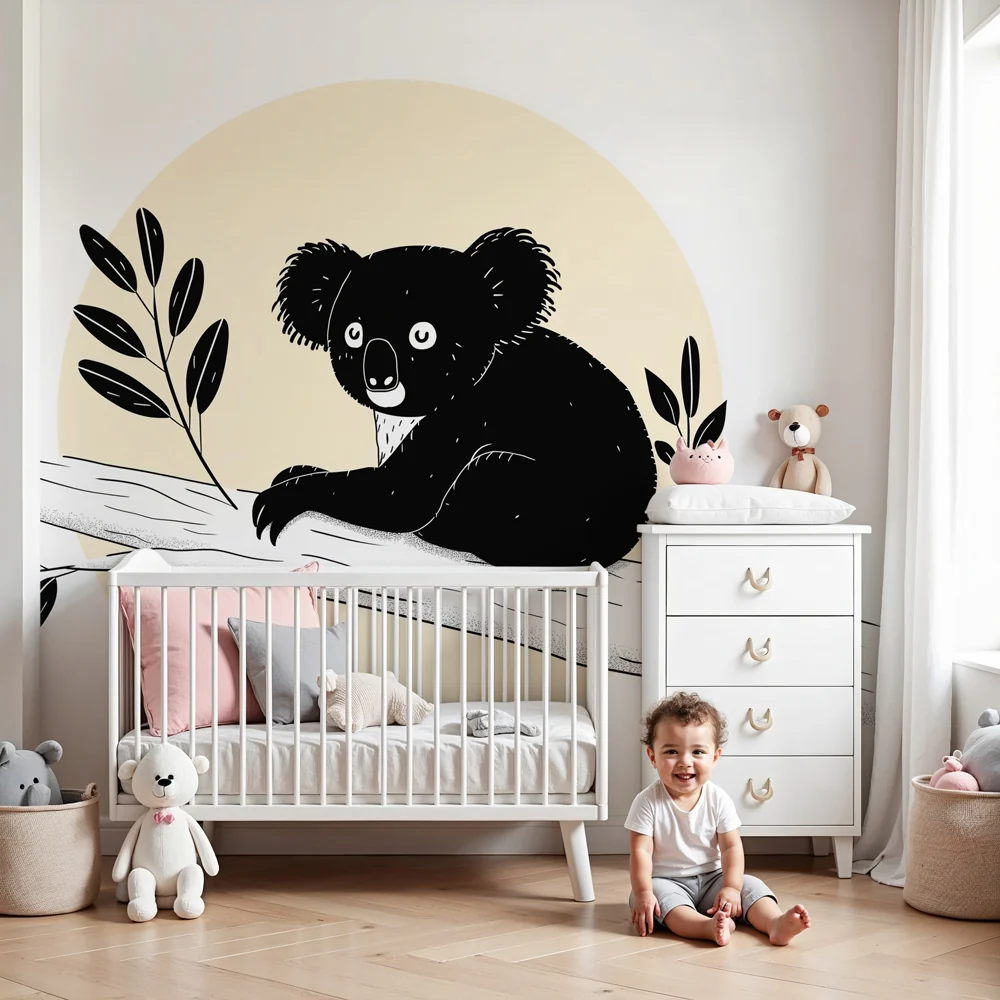 Tapet za detska staia | Koala na klone s listva