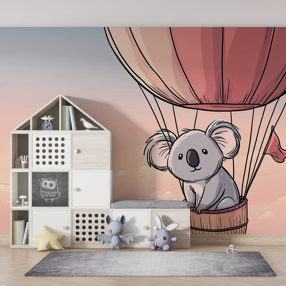 Tapet za detska staia | Koala v toplo balon