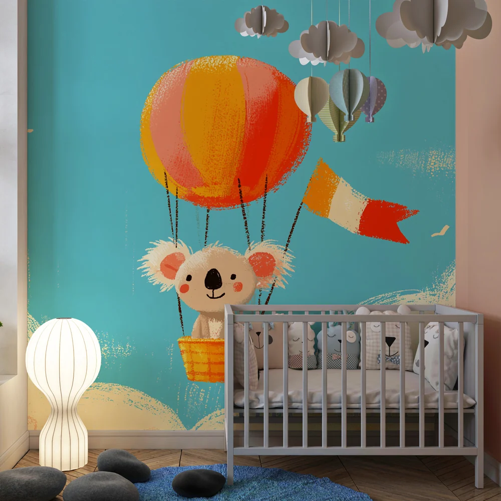 Tapet za detska staia | Koala v vozdushen balon