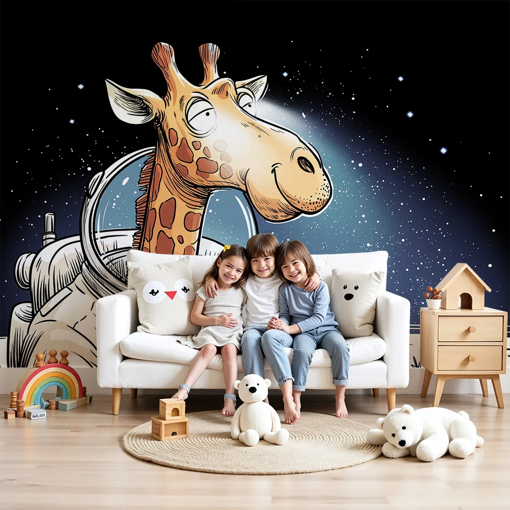 Tapet za detska staia | Zvezdeno kosmosno astronavtsko zebra