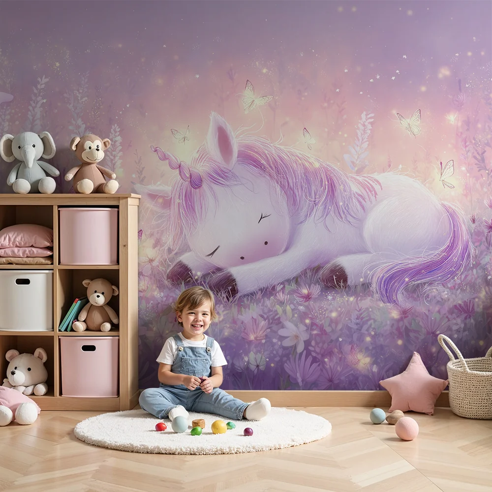 Tapet s edinorog | Feerichen peizaj v pastel