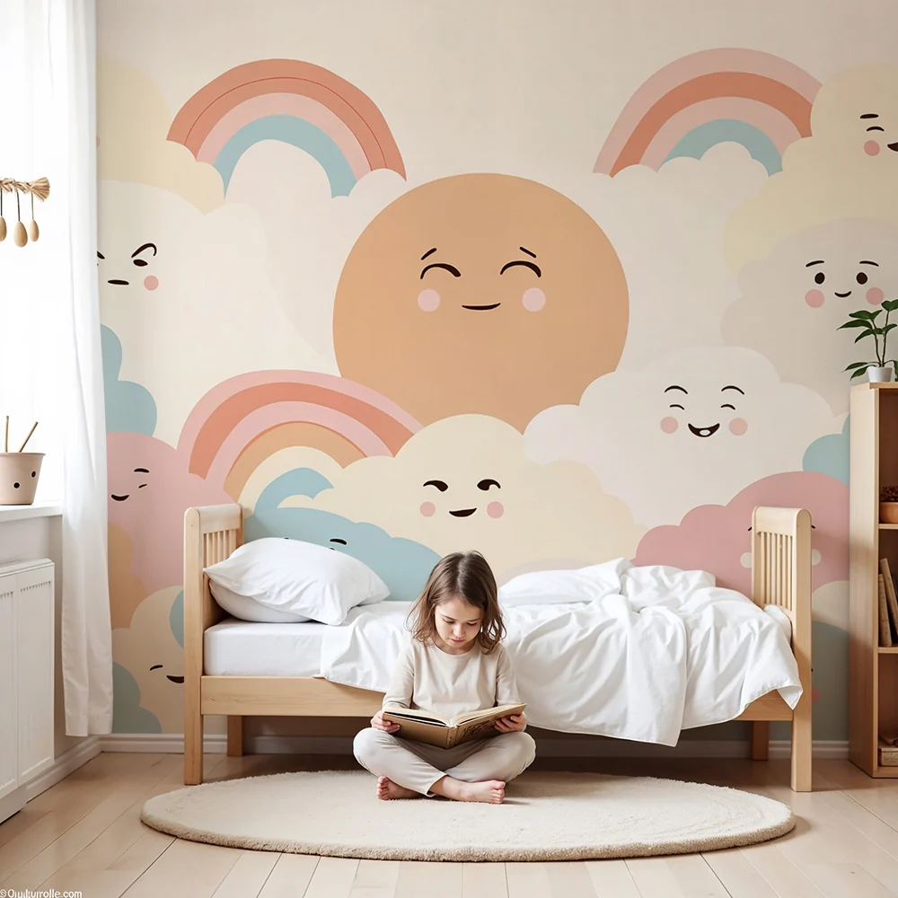 Tapet s oblatsi | Pastelno nebe i duga