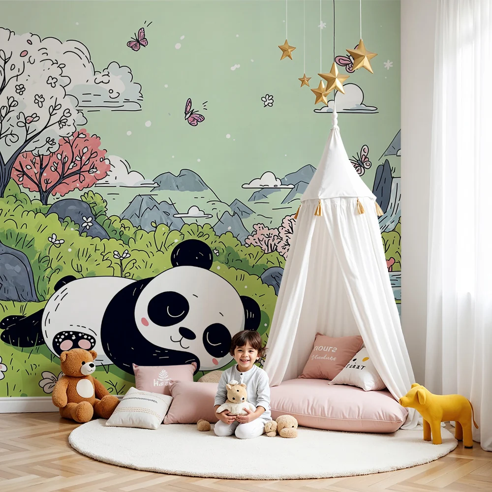Tapet s panda | Сцена на феерична природа