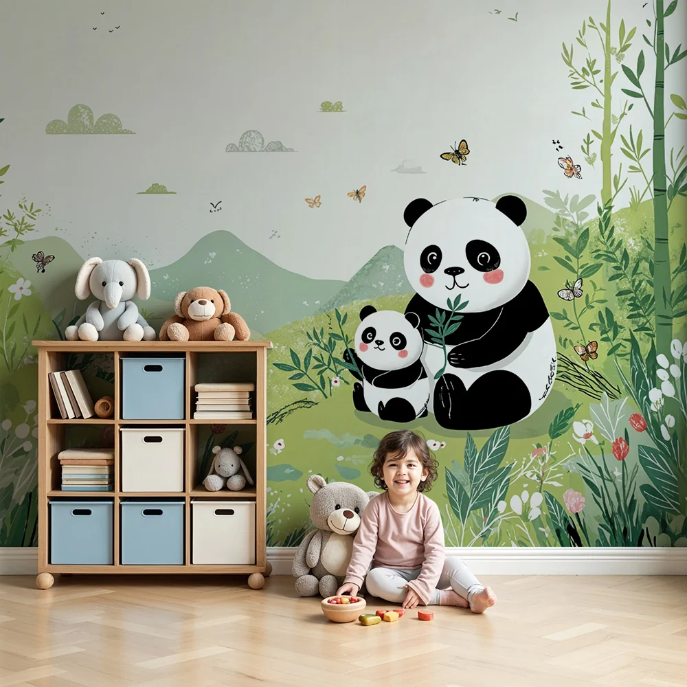 Tapet s panda | Очарователен и игрив