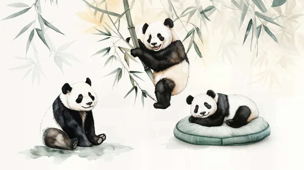 Tapet s Panda | Забавен и успокояващ дизайн